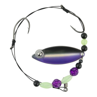 Eye-Fish Premium Single Willow Blade Worm Harness Iris Glow - Copper Back