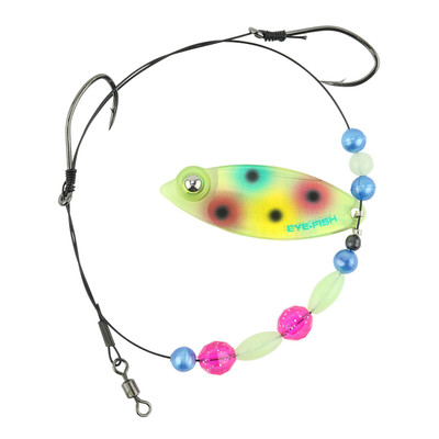 Eye-Fish Premium Single Willow Blade Worm Harness Wonderbread Glow - Copper Back