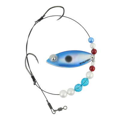 Eye-Fish Premium Single Willow Blade Worm Harness Blue Shad - Copper Back
