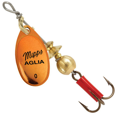 Mepps Plain Aglia Spinner Orange Platinum