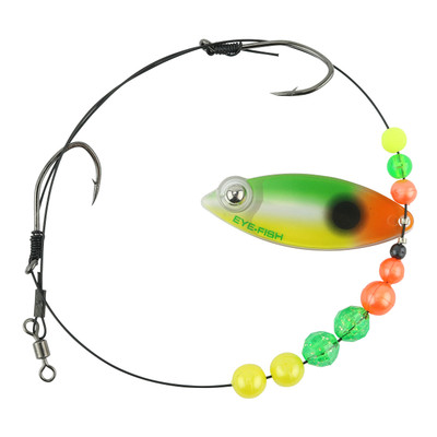 Eye-Fish Premium Single Willow Blade Worm Harness Mixed Veggie - Copper Back