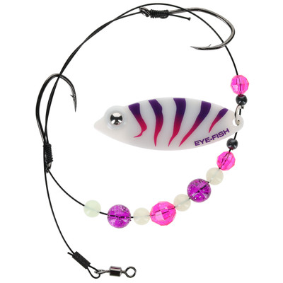 Eye-Fish Premium Single Willow Blade Worm Harness Kryptonite Glow - Copper Back