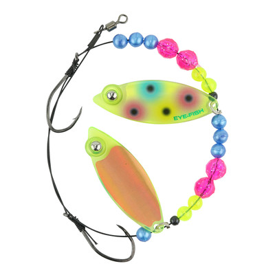 Eye-Fish Premium Double Willow Blade Worm Harness Wonderbread - Copper Back