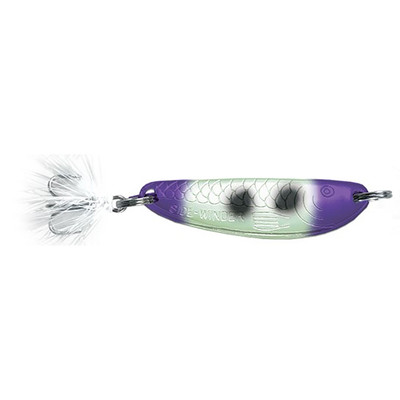 Acme Tackle Ice-Winder Flutter Spoon Purple Squirrel - Moonshine Glow
