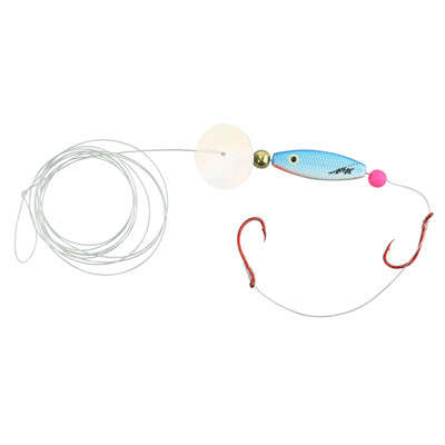 PK Lures Pro Series Dakota Disc Live Bait Spinner Rig Silver Metallic