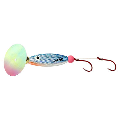 PK Lures Pro Series Dakota Disc Live Bait Spinner Rig Silver Metallic