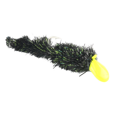 Kenders Tungsten Big Juicy Leech Chartreuse - Black