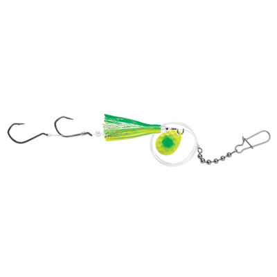 Luhr-Jensen Jensen Spin 3.5 TechSet Flash Brass Chartreuse Green Dot