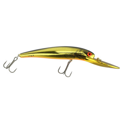 Bomber 25A Long Deep Diver Gold Chrome-Orange Belly