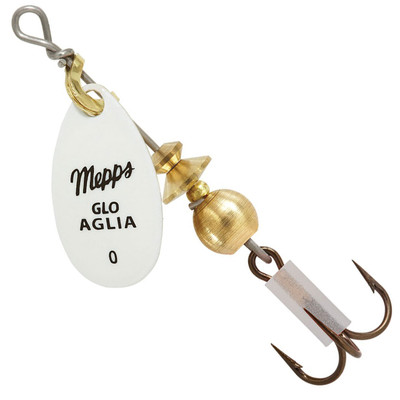 Mepps Plain Aglia Spinner Glo White