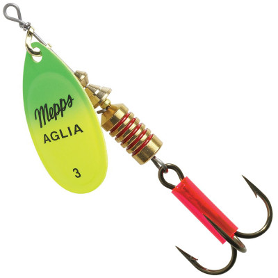 Mepps Plain Aglia Spinner Hot Green-Chartreuse