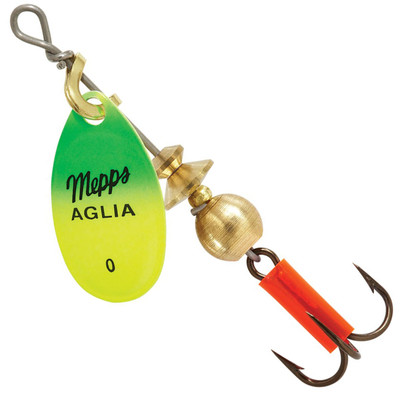 Mepps Plain Aglia Spinner Hot Green-Chartreuse