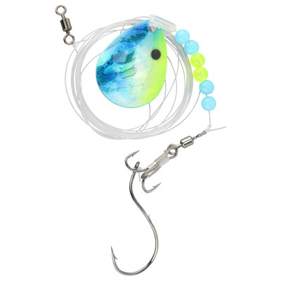 Walleye Nation Creations Double Trouble Blade Harness Blue Basher