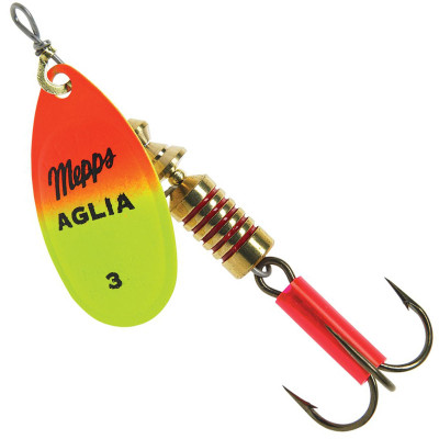 Mepps Plain Aglia Spinner Hot Orange-Chartreuse