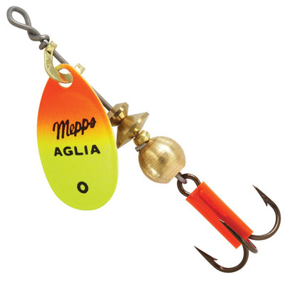 Mepps Plain Aglia Spinner Hot Orange-Chartreuse
