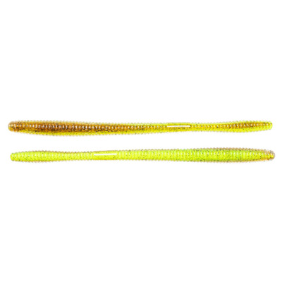 LIVETARGET ICT Straight Tail Worm Chartreuse / Brown