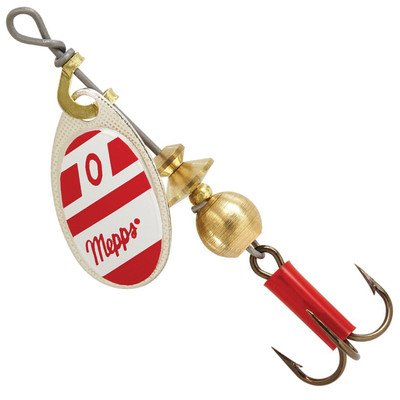 Mepps Plain Aglia Spinner Silver-Red-White