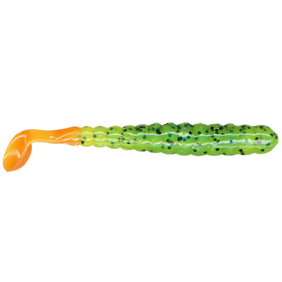 Charlie Brewer's Grubs Chartreuse Black Flake Orange