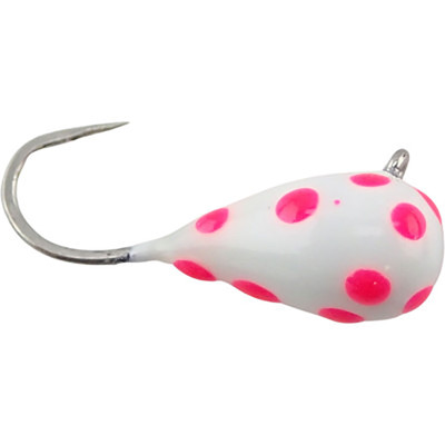 Widow Maker Lures Mega Dropper Jig White/Pink Polka Dots Glow