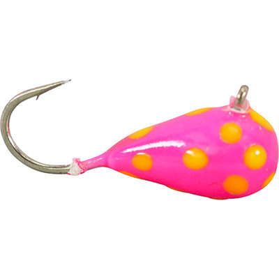 Widow Maker Lures Mega Dropper Jig Pink/Yellow Polka Dots Glow