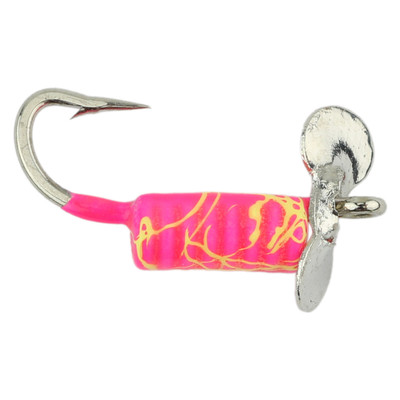 Widow Maker Lures Whirly Bug Jig Pink - Yellow Crack