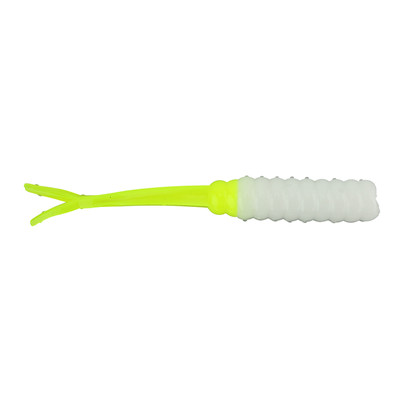 Ol' Blue Tackle Fluke Soft Bait White/Chartreuse