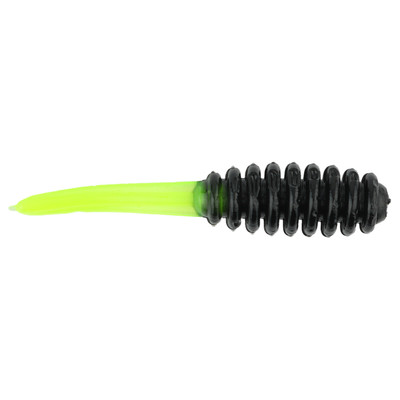 Snacky Lures Slab Snack Soft Bait Black-Chartreuse