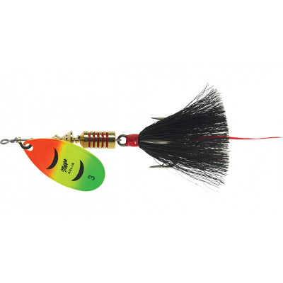 Mepps Aglia Dressed Spinner - 1/12 oz - rainbow/white