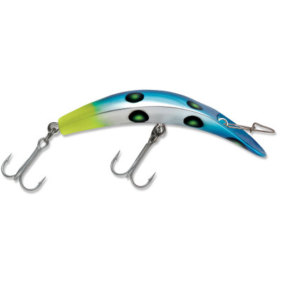 Luhr Jensen Kwikfish Rattle K14 Chartreuse Pink Dual Dots Jagged