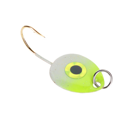 JB Lures Gem-N-Eye Gold Back Series Jig Chartreuse-Glow