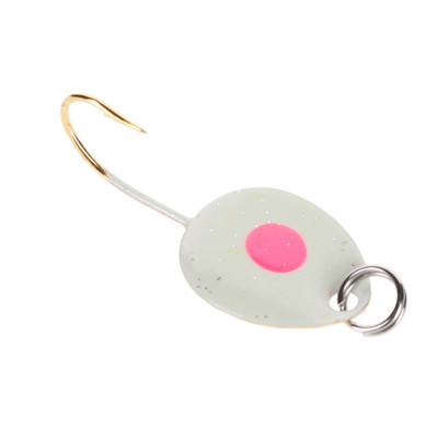 JB Lures Gem-N-Eye Gold Back Series Jig Glow-Pink Dot