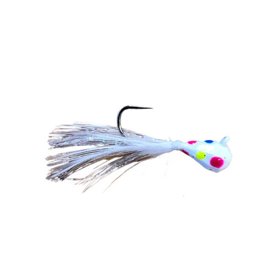 JB Lures Tungsten Feather Jig Wonderbread-Glow