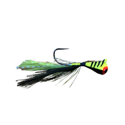 JB Lures Tungsten Feather Jig Chartreuse-Black