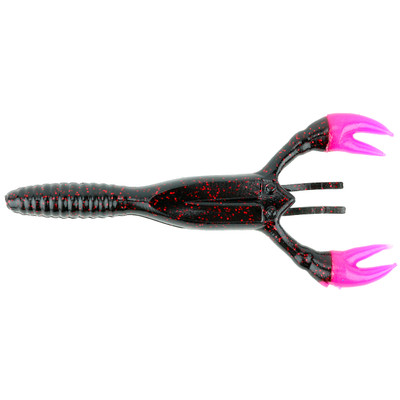 YUM Salt Craw Soft Bait Black Neon Fire