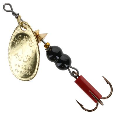 Mepps Plain Aglia Spinner Custom Color - Gold Game Over