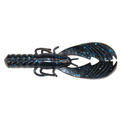 X Zone Lures Pro Series Muscle Back Craw Black Blue Flake