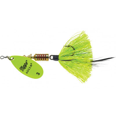 Mepps Aglia Dressed Inline Spinner 1/6 oz Silver Blade, Purple Tail 