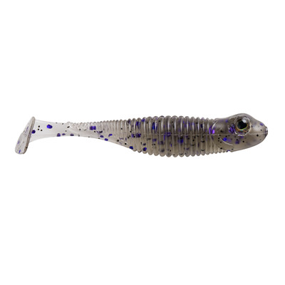 Great Lakes Finesse Dropkick Shad Smoke Clear Purple Flake