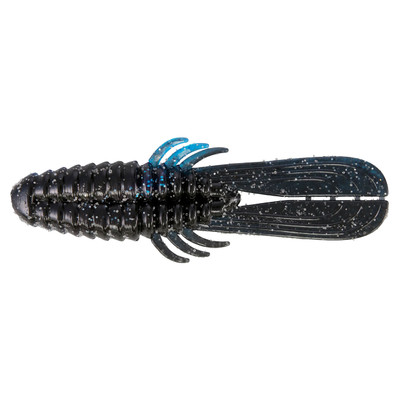 Big Bite Baits FAFO Creature Bait Black/Blue w/ Silver Glitter