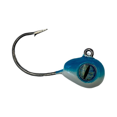 Mission Tackle Short Shank Tungsten Heavy Metal Jig Glow Blue