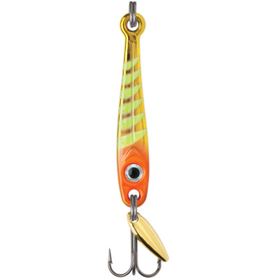 VMC Tungsten Torpedo Ice Jigging Spoon Glow Juicy Lucy