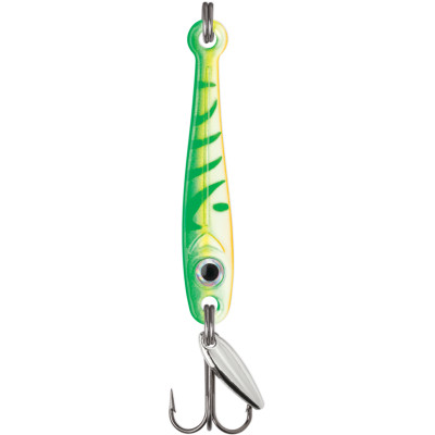 VMC Tungsten Torpedo Ice Jigging Spoon Glow Green Fire UV