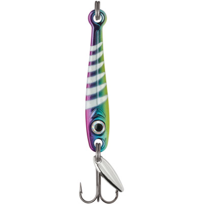 VMC Tungsten Torpedo Ice Jigging Spoon Glow Metallic Rainbow