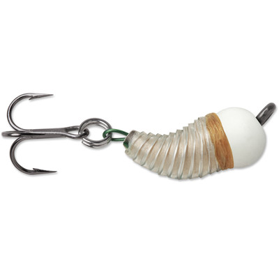 VMC Tungsten BugBite Ice Jig Glow Maggot