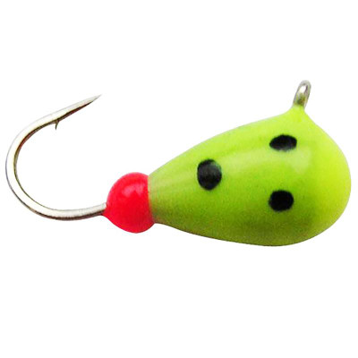 Fiskas Epoxy & Metallic Wolfram Tungsten Jig Glow Yellow Spot