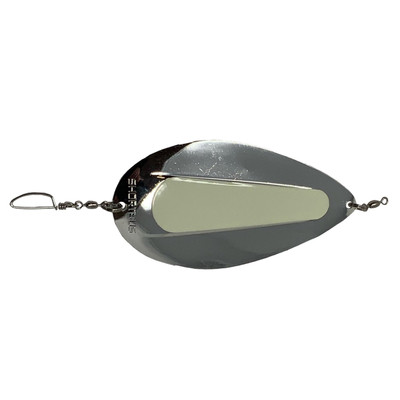 Shortbus Kokanee Dodger Pure Silver - Glow Tape Center