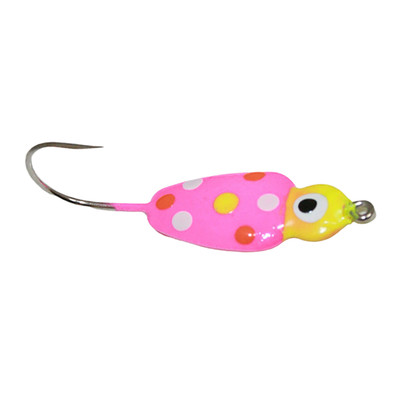 Custom Jigs & Spins Puki Ice Jig Pink Wonder Glow