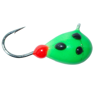 Fiskas Epoxy & Metallic Wolfram Tungsten Jig Green Spot