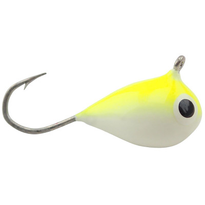 Fiskas Hand-Painted Wolfram Tungsten Jig UV Lemon Head Pearl Effect