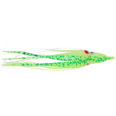 Silver Horde Gold Star Hoochie UV Chartreuse Spatter Back